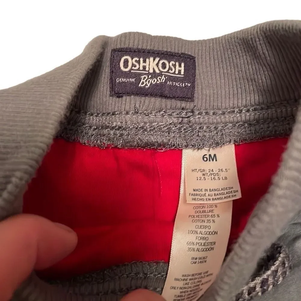 EUC OshKosh B’Gosh Gray Cargo Pants - 6M